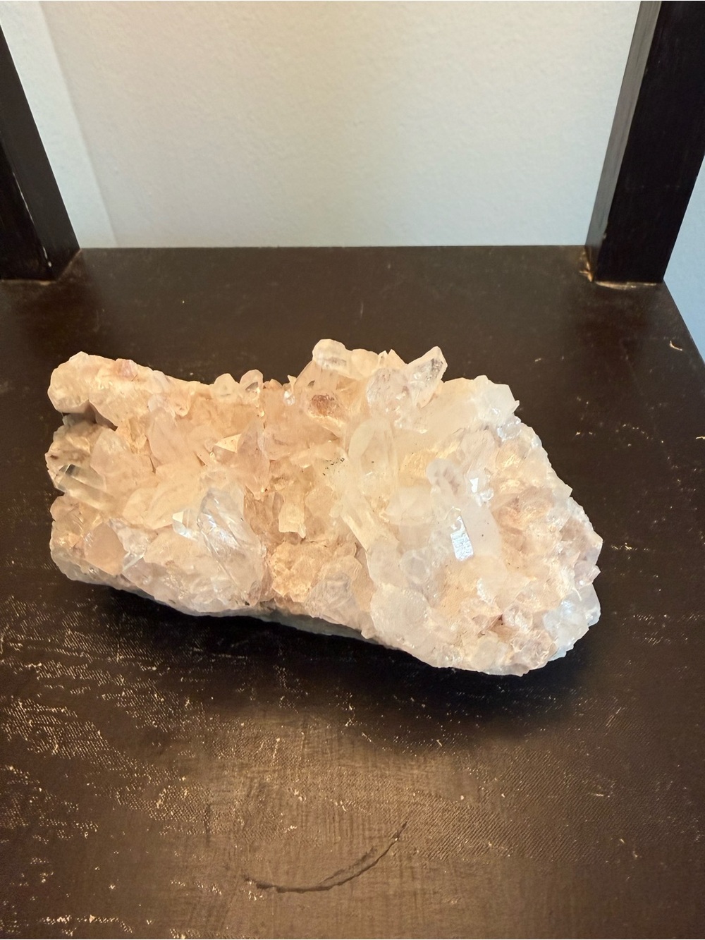 Natural Rose Quartz Crystal Cluster - Decorative Home Art